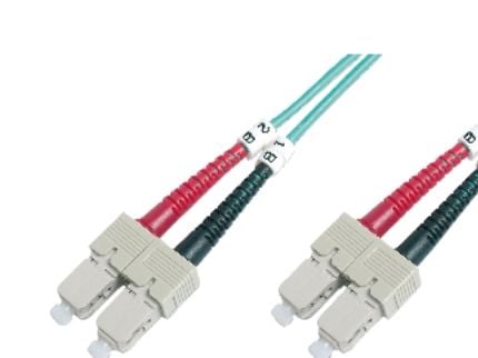 DIGITUS - Koblingskabel - SC flermodus (hann) til SC flermodus (hann) - 5 m - fiberoptisk - 50 / 125 mikroner - OM3 - med støvel, halogenfri