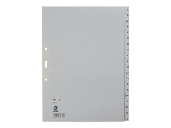 Leitz - Inndeler - 20 deler - fortrykt: A-Z - for 240 x 300 mm - grå