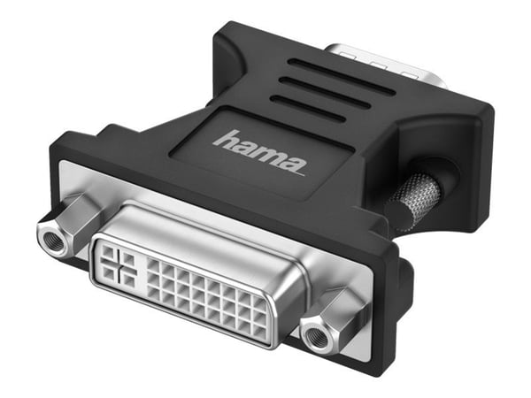 Hama - Skjermadapter - HD-15 (VGA) (S) til DVI-I (W) - 1080p støtte - svart