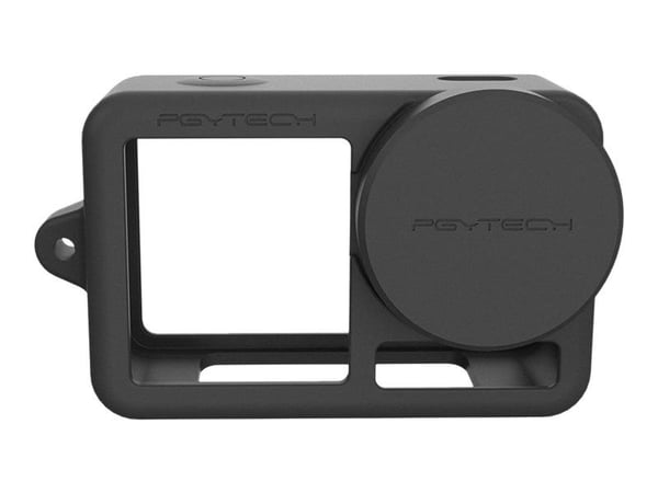 PGYTECH - Fodral för aktionskamera - kiselgel - svart - för DJI Osmo Action 3, Osmo Action 3 Adventure Combo Bundle