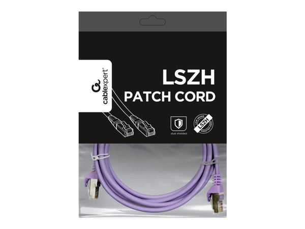 Cablexpert - Kablage - RJ-45 (hann) til RJ-45 (hann) - 1 m - SFTP - CAT 6a - halogenfri, formet - lilla