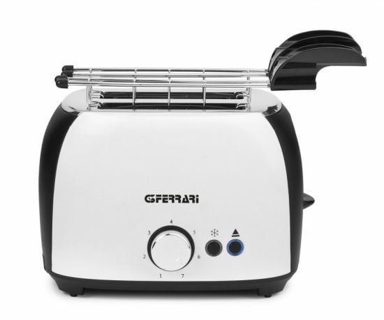 G3 Ferrari Grantoast, 2 skiver, Hvit, Plast, Knapper, Rotasjon, 800 W, 230 V
