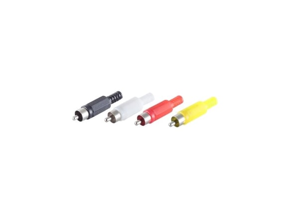 shiverpeaks BS51400-SET, RCA, Musta, Punainen, Valkoinen, Keltainen, Uros, Suora, 4 kpl