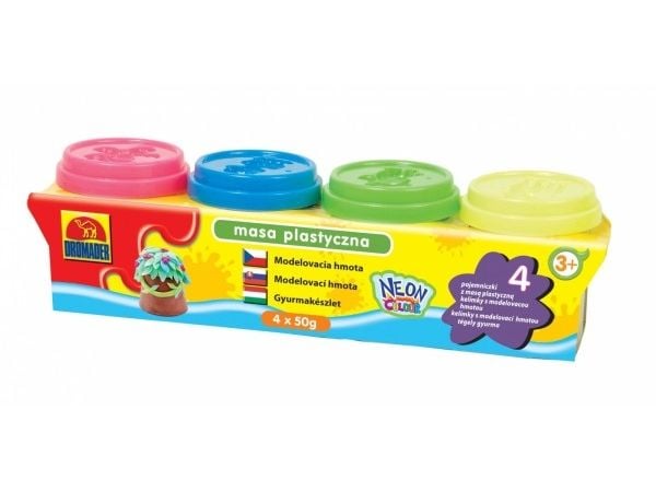Dromader plastmassa 4x50g neon (43020)