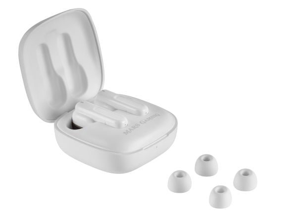 Mars Gaming TWS, Trådløs, 20 - 20000 Hz, Samtaler/musikk, 63 g, Hodesett, Hvit