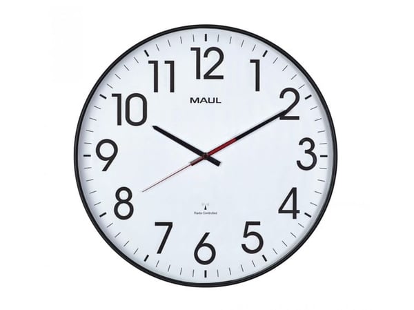 MAUL 9054890, Vegg, Digital klokke, Rund, Svart, Hvit, AA, 1,5 V