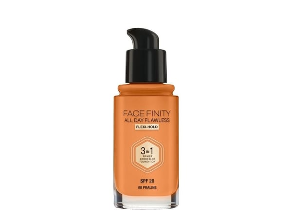 MAX FACTOR Max Factor, Facefinity All Day Flawless, Matte Finish, Primer, Concealer & Foundation 3-In-1, 88, Praline, SPF 20, 30 ml For Women