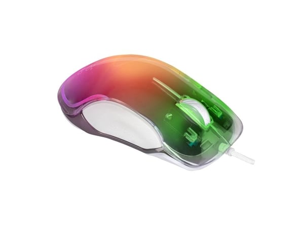 Mars Gaming MMGLOWW, Høyre hendt, Optisk, USB Type-A, 12800 DPI, Hvit