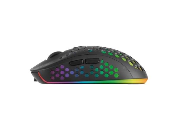 Mars Gaming MMW3, Høyre hendt, Optisk, RF kabel-fri, 3200 DPI, Sort