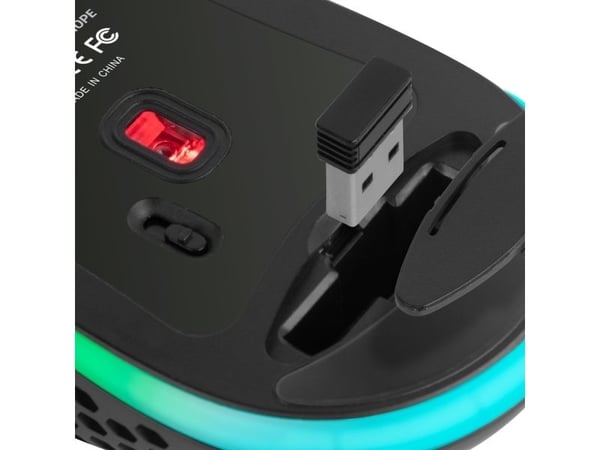Mars Gaming MMW3, Høyre hendt, Optisk, RF kabel-fri, 3200 DPI, Sort