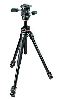 Manfrotto 290 Series MK290DUA3-3W - Tripod - med Manfrotto MH804-3W