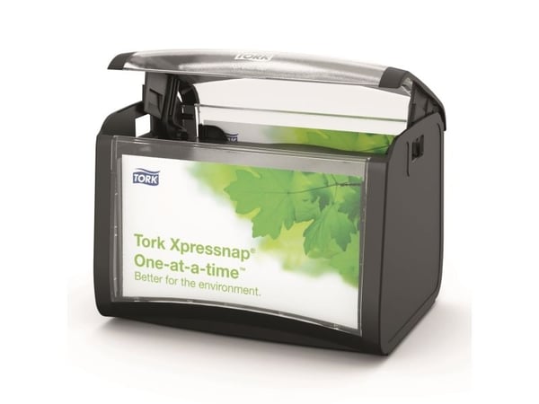Dispenser Tork XPN Bordmodel Sort til Serviet N4,4 stk/krt