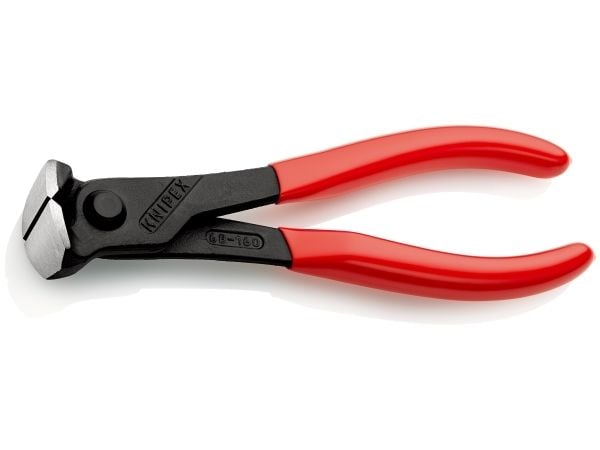 Knipex 68 01 160, Endekuttende tang, 2,5 cm, Stål, Plast, Rød, 53 mm