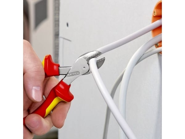 Knipex 7306160SB, Avbitartång, 4,8 mm, Kromvanadinstål, Orange, Röd