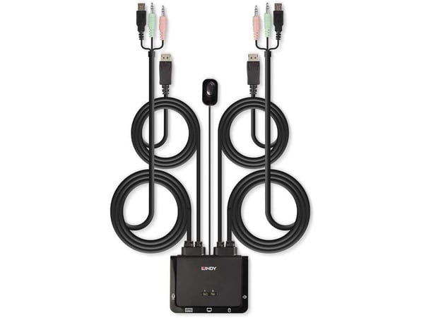 Lindy 42344, 4096 x 2160 piksler, 4K Ultra HD, Rack-montering, Svart