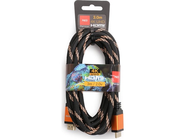 Opticum HDMI - HDMI-kabel 3m oransje (27950)