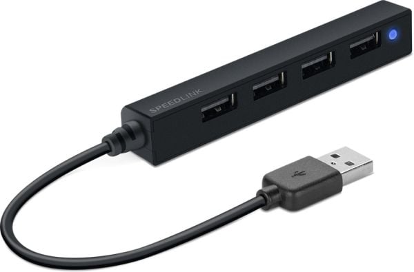 SPEEDLINK SNAPPY SLIM - Hubb - 4 x USB 2.0 - skrivbordsmodell