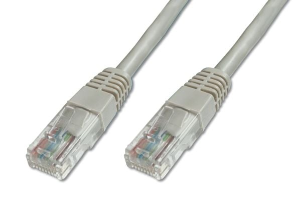 DIGITUS Premium - Patchkabel - RJ-45 (han) til RJ-45 (han) - 1 m - UTP - CAT 5e - booted - grå