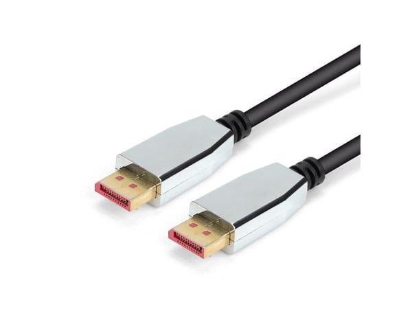 Montis Kabel DisplayPort v1.4 MT038, 1,8 m, DisplayPort, DisplayPort, Hankjønn, Hankjønn, Sort, Sølv
