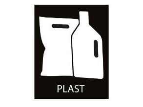 Piktogram plast L120xB95mm hvidt uden baggrund,stk