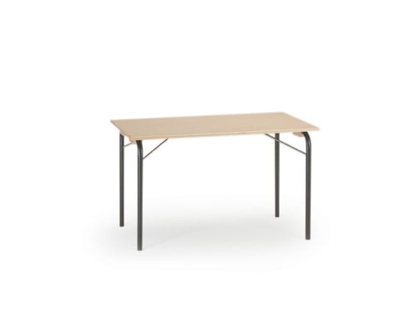 Klapbord Axel 427, 1200x800 mm, Birk laminat, Sort stel