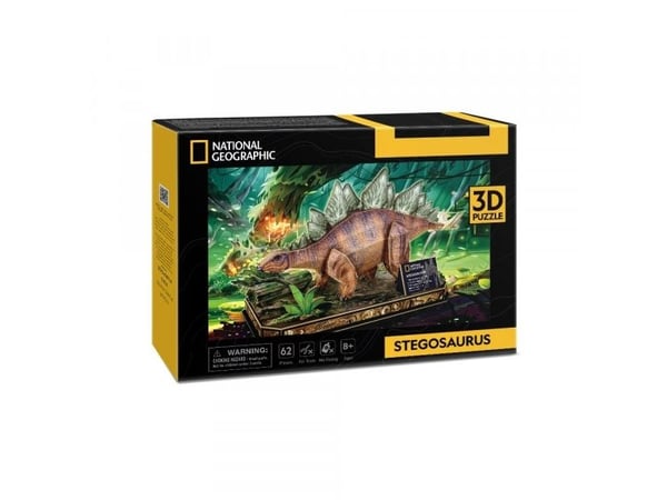 CubicFun Stegosaurus, 62 stykker, Dyr, 8 år