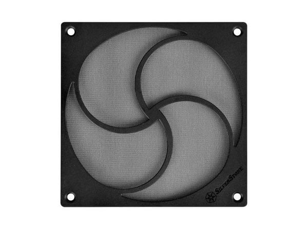 SilverStone FF125B - Viftegrill med filter - svart