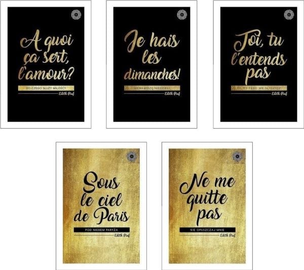 Ziemia Obiecana notatbok A5/60K rutet Edith Piaf glittrende (10 stk)