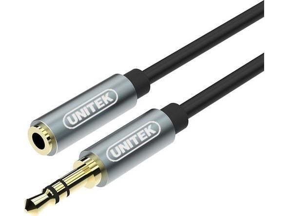 Unitek Y-C932ABK - Lydkabel - minijakk hunn til minijakk hann - 1 m - grå