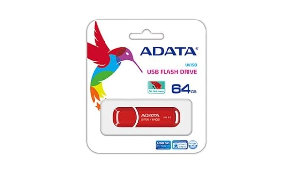 ADATA DashDrive UV150 - USB flash-enhet - 64 GB - USB 3.0 - röd