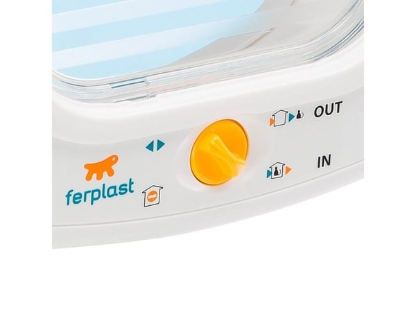 FERPLAST Swing 9 - Dør til mellemstore hunde og store katte, hvid