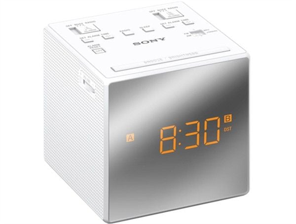 Sony ICF-C1 - Clock radio - white - 230V AC - Backup power supply via battery (CR2032)