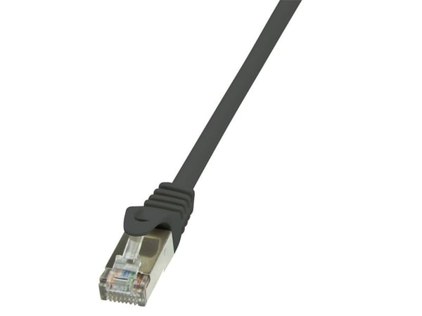 LogiLink EconLine - Liitäntäkaapeli - RJ-45 (uros) - RJ-45 (uros) - 3 m - taitettu suojaamaton kierretty parikaapeli (F/UTP) - CAT 6 - musta - musta