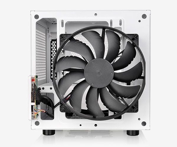 Thermaltake Core V1 Snow Edition - Tower - mini-ITX - sidepanel med vindu - ingen strømforsyning (PS/2) - hvit - USB/lyd