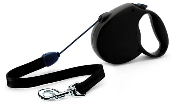 Flexi Guinzaglio Avvolgibile a corda Standard Misura L 5 m peso massimo 50 kg, Hund, Tilbaketrekkelig, Sort, Ledning, 50 kg, Monokromatisk
