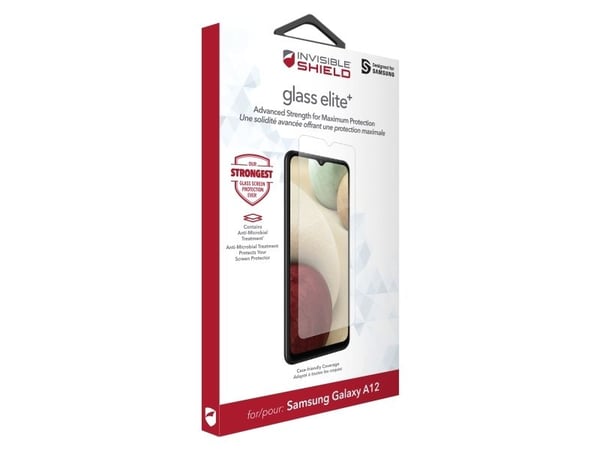 ZAGG InvisibleShield Glass Elite+ - Skjermbeskyttelse for mobiltelefon - glass - for Samsung Galaxy A12