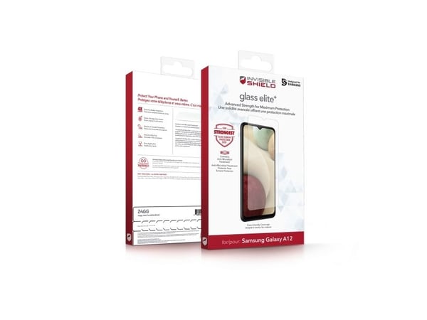 ZAGG InvisibleShield Glass Elite+ - Skjermbeskyttelse for mobiltelefon - glass - for Samsung Galaxy A12