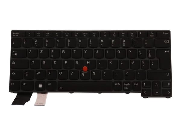 Lite-On - Erstatningstastatur for bærbar PC - med Trackpoint - bakbelysning - Fransk - svart - for ThinkPad L13 Gen 3; L13 Yoga Gen 3; X13 Gen 3