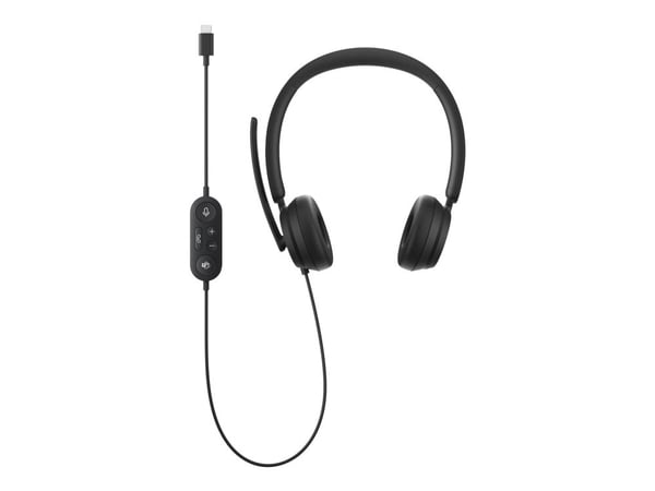 Microsoft Modern USB-C Headset for Business - Hodesett - on-ear - kablet - USB-C - svart - Certified for Microsoft Teams