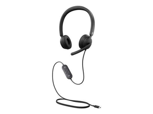 Microsoft Modern USB-C Headset for Business - Hodesett - on-ear - kablet - USB-C - svart - Certified for Microsoft Teams