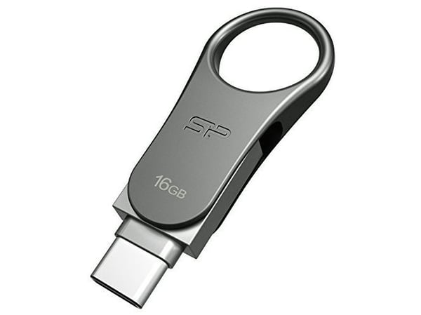 SILICON POWER Mobile C80 - USB flash-enhet - 16 GB - USB 3.0/USB typ C - titan