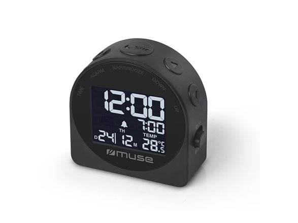 Muse M-09C, Digital vekkerklokke, Grå, Dato, Temperatur, Tid, LCD, Batteri, AAA/R03/UM4