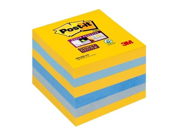 POST-IT Super Sticky Post-it laput (654-6SS-NY), 76x76mm, 6x90 korttia, new york, New York