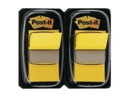 Post-it indekseringsfane 680-Y2EU, 25 mmx43 mm, gul, 2 x 50 stk (3M0835)