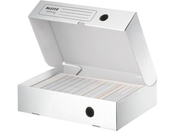 Leitz Infinity - Boksfil - bokryggbredde: 80 mm - for A4 (210 x 297 mm) - hvit