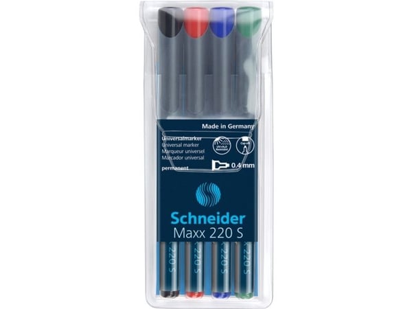 Schneider Maxx 220 S kirjoitusvälineet