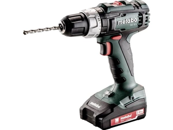 Metabo SB 18 L, Pistooliporakone, Avaimeton, Musta, Vihreä, Hopea, 1,3 cm, 450 RPM, 2 cm