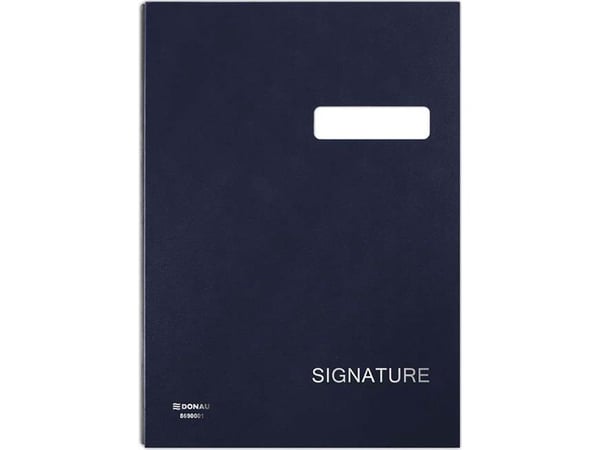 Donau signaturmappe A4 20 rom 450GSM mørkeblå 8690001-18