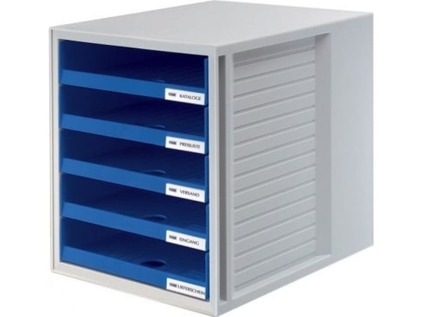 HAN 1401-14, 5 skuff(er), Plast, Blå, Grå, 1 stk, 330 mm, 320 mm
