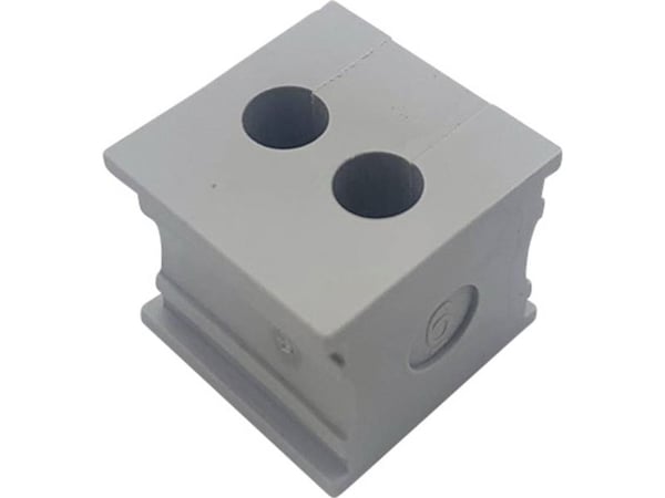 TRU COMPONENTS KT 2/6 Kabelgennemføring slidset Klemme-diameter (max.) 6 mm Elastomeeri Grå 1 stk